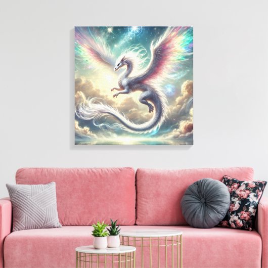 White Dragon キャンバスプリント (インサイチュ (リビング))
