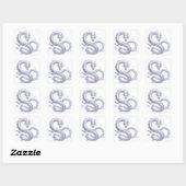 White Dragon Art | 神話上のファンタジーな美意識 | Or スクエアシール (シート)