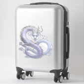 White Dragon Art | Mythical Fantasy Aesthetic | Or シール (スーツケース)