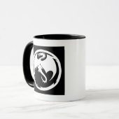 White Dragon black combo mug マグカップ (正面左)