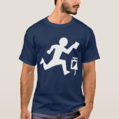 White drawing orienteering boy tシャツ (正面)