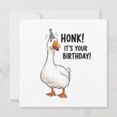 White Duck - Happy Birthday  Greeting  card (正面)