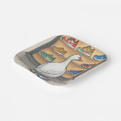 White Duck Window Shopping For Sneakers ペーパープレート (傾斜あり)