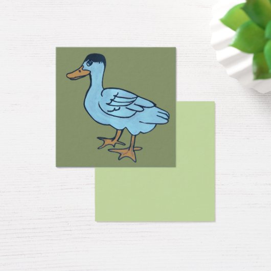 White duck with black head (デスク)