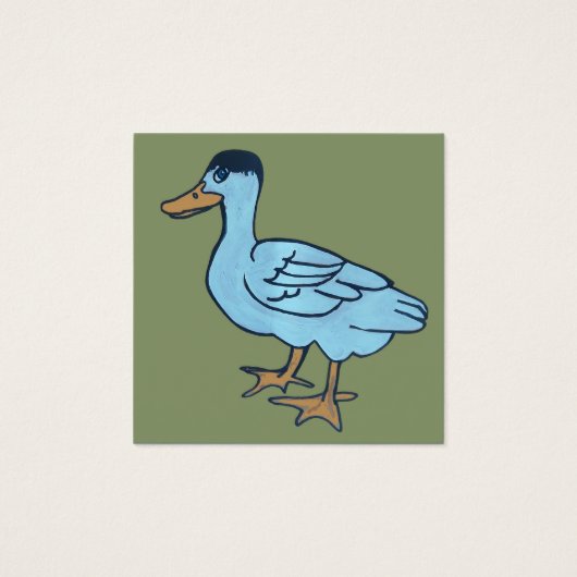 White duck with black head (正面)