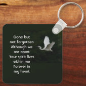 White Egret Bird Memorial Keepsake  キーホルダー (裏面)