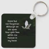 White Egret Bird Memorial Keepsake  キーホルダー (裏面)