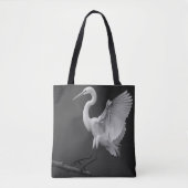 White Egret Tote Bag トートバッグ (正面)