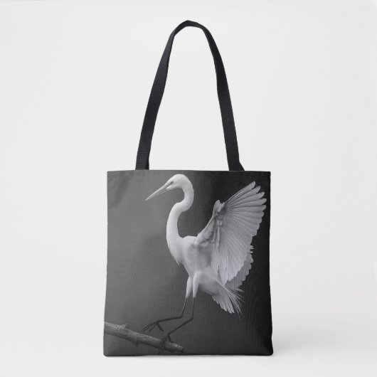White Egret Tote Bag トートバッグ (正面)