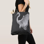 White Egret Tote Bag トートバッグ (クローズアップ)