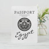 White Egypt Passport Wedding Invitation 招待状 (スタンド正面)