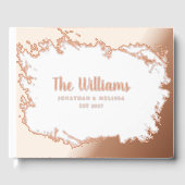 White Elegant Foil Guest Book Photo Guestbook  ゲストブック (正面)