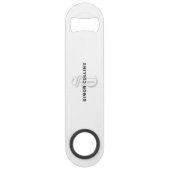 White Elegant Gothic Monogram Name Medieval Typo スピード栓抜き (正面)