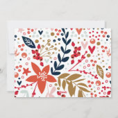 white elegant Happy Holidays calligraphy シーズンカード (裏面)