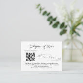 White Elegant Minimalist Botanical Wedding エンクロージャーカード (スタンド正面)