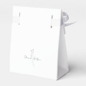 White Elegant Minimalist Botanical Wedding フェイバーボックス (裏面サイド)