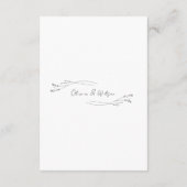White Elegant Minimalist Botanical Wedding Details エンクロージャーカード (裏面)
