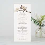 White Elegant Vintage Magnolia Wedding メニュー (スタンド正面)