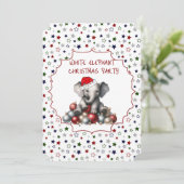 White Elephant Christmas Party Invitation シーズンカード (スタンド正面)