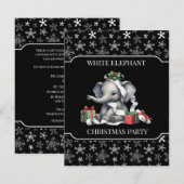 White Elephant Christmas Party Invitation シーズンカード (正面/裏面)
