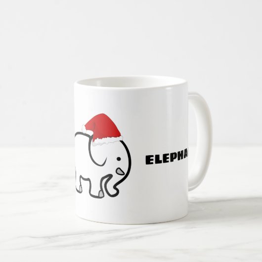 White Elephant Design Coffee Mug コーヒーマグカップ (正面右)