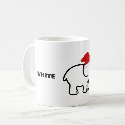 White Elephant Design Coffee Mug コーヒーマグカップ (正面左)
