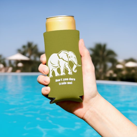 White Elephant Gag Gift スリム缶クーラー (インサイチュ プール)