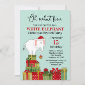 White Elephant Gift Exchange Holiday Invitation 招待状 (正面)