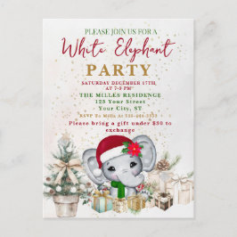 White Elephant Gift Exchange Party ポストカード