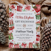 White Elephant Gift Exchange Party Invitation 招待状