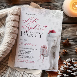 White Elephant Gift Exchange Party Invite 招待状