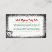 White Elephant Party Rules Card | Funny & Elegant  エンクロージャーカード (正面)