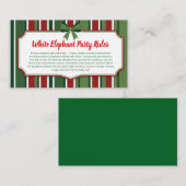 White Elephant Party Rules Card | Funny & Elegant  エンクロージャーカード (正面/裏面)