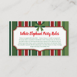White Elephant Party Rules Card | Funny & Elegant  エンクロージャーカード