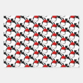 White Elephant Santa Hat Design Wrapping Paper ラッピングペーパーシート (正面2)