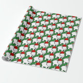 White Elephant Santa Hat Wrapping Paper Roll ラッピングペーパー (アンロールド)