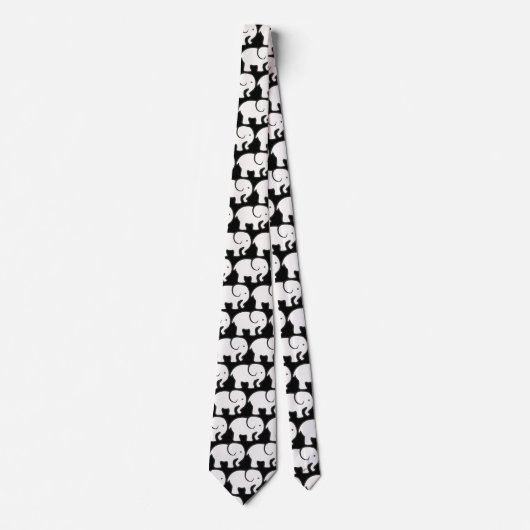 White Elephants Design Necktie ネクタイ (正面)
