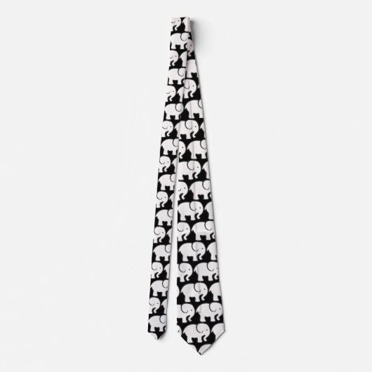 White Elephants Design Necktie ネクタイ (裏面)
