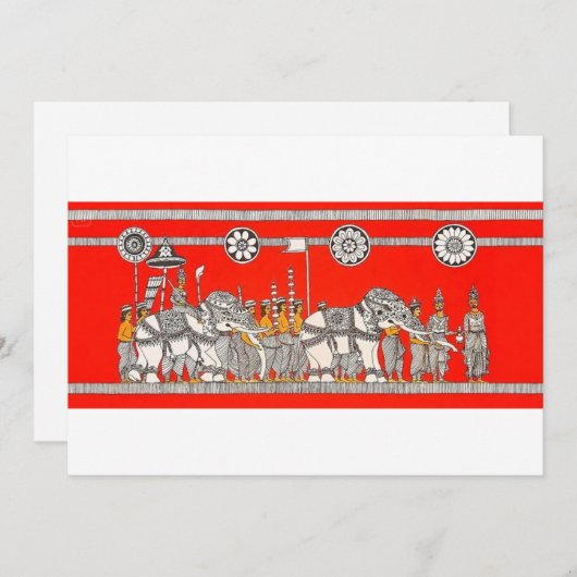 White Elephants & Kadyan Dancers 招待状 (正面/裏面)