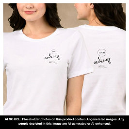 White Employee 名前 あなたのロゴ メイクアップアーティスト  トライブレンドＴシャツ