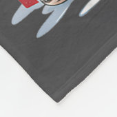 White English Golden Retriever Santa Hat Christmas フリースブランケット (角)