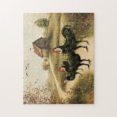 White Faced Black Spanish Bantam Roosters Chickens ジグソーパズル (縦)