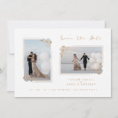 White Fancy Golden Minimalist Branches 2 Photos (正面)