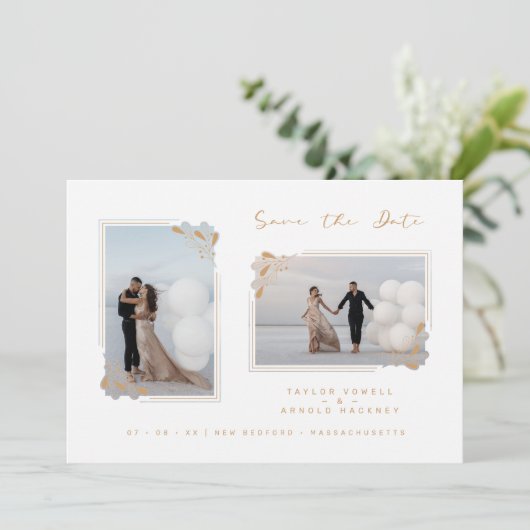 White Fancy Golden Minimalist Branches 2 Photos (スタンド正面)