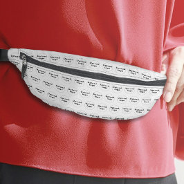 White Fanny Packのビジネスロゴのシームレスなパターン ファニーパック