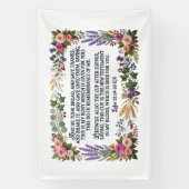 White Faux Embroidery Communion Luke 22:19-20 KJV 横断幕 (縦)