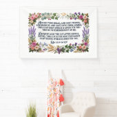 White Faux Embroidery Communion Luke 22:19-20 KJV 横断幕 (インサイチュ)