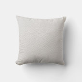 White Faux Leather Pattern Throw Pillow クッション (正面)