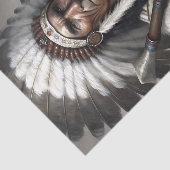 White Feather Chief & Tomahawk Decoupage 薄葉紙 (詳細)