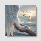 White feathers from an angel's wing, condolence ゲストブック (正面)